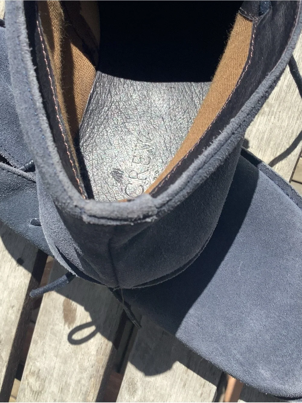 J.CREW Bennett Chukka Suede Ankle Boot in Blue Sz 7